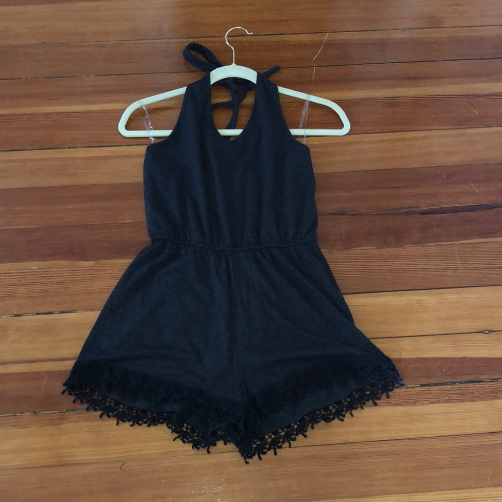 Dark gray romper